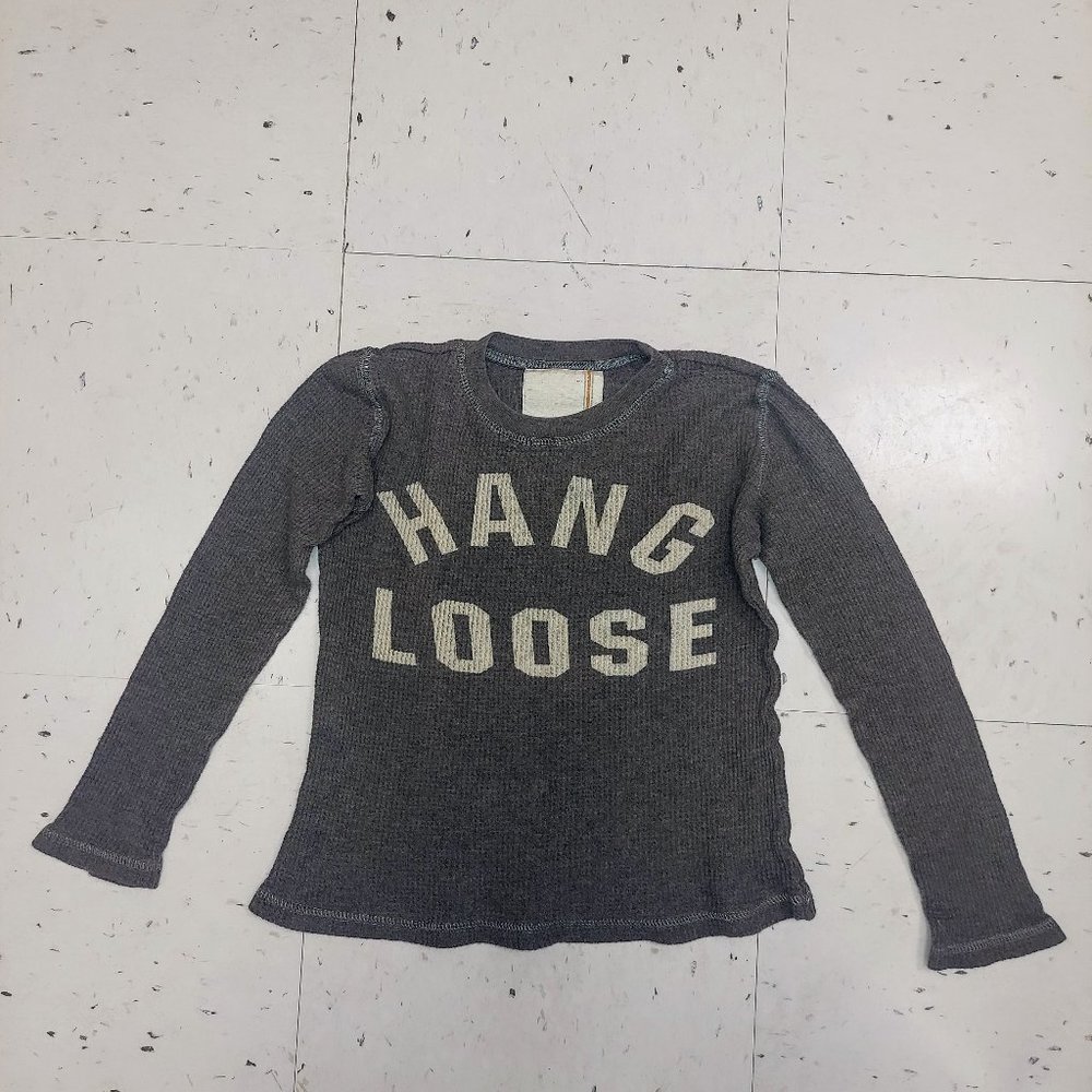 Vintage child's thermal weave grey long sleeve t-shirt